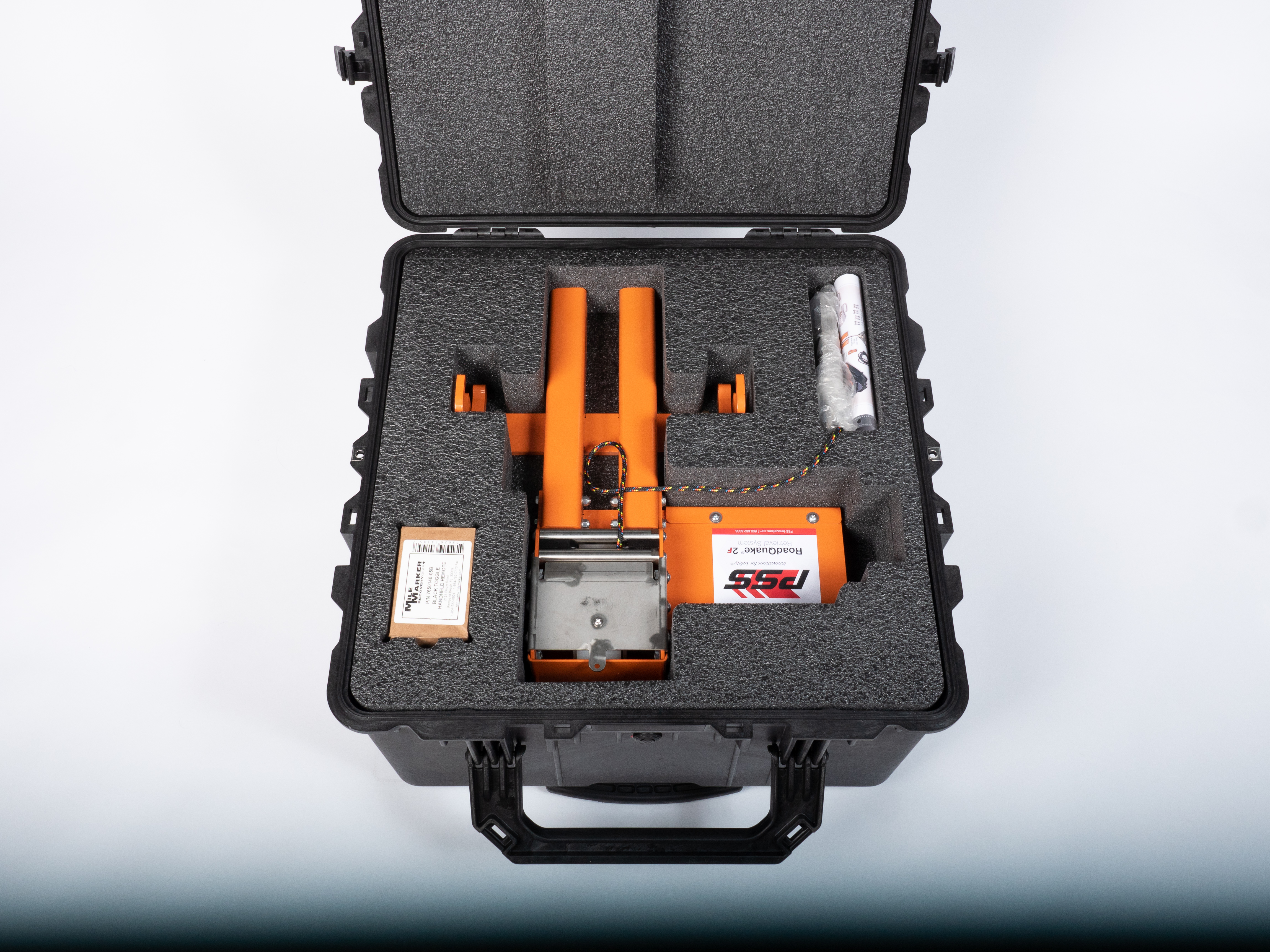 True?System comes with durable Pelican case: