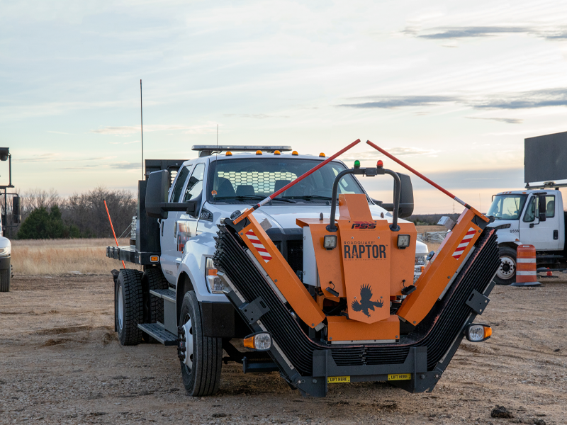 True?RoadQuake® RAPTOR® Rumble Strip Handling Machine: